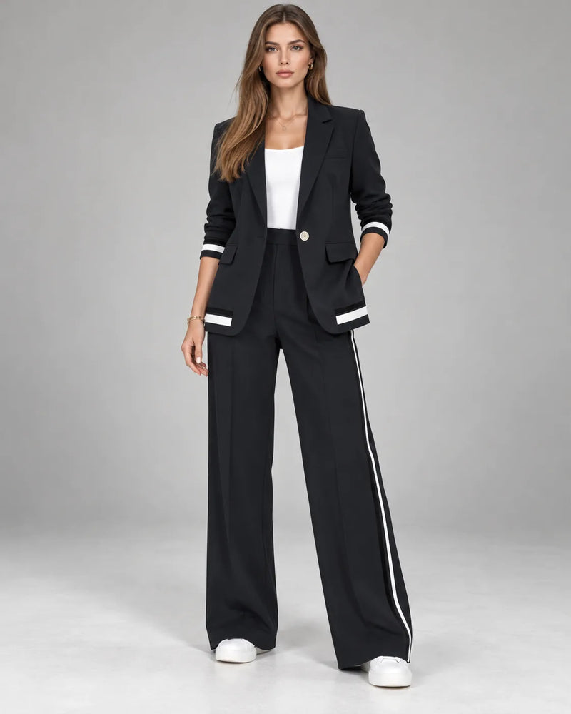 Tailleur Pantalon Contrasté SOFIA