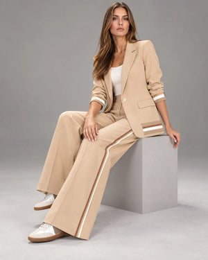 Tailleur veste et pantalon Sofia – Beige