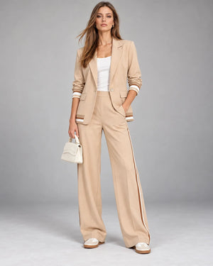 Tailleur veste et pantalon Sofia – Beige
