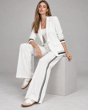 Tailleur veste et pantalon Sofia – Blanc