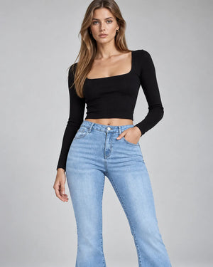Jean flare Chloé – Bleu clair